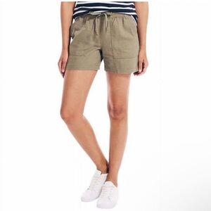 Nautica Green Linen Shorts Lightweight Casual Fit